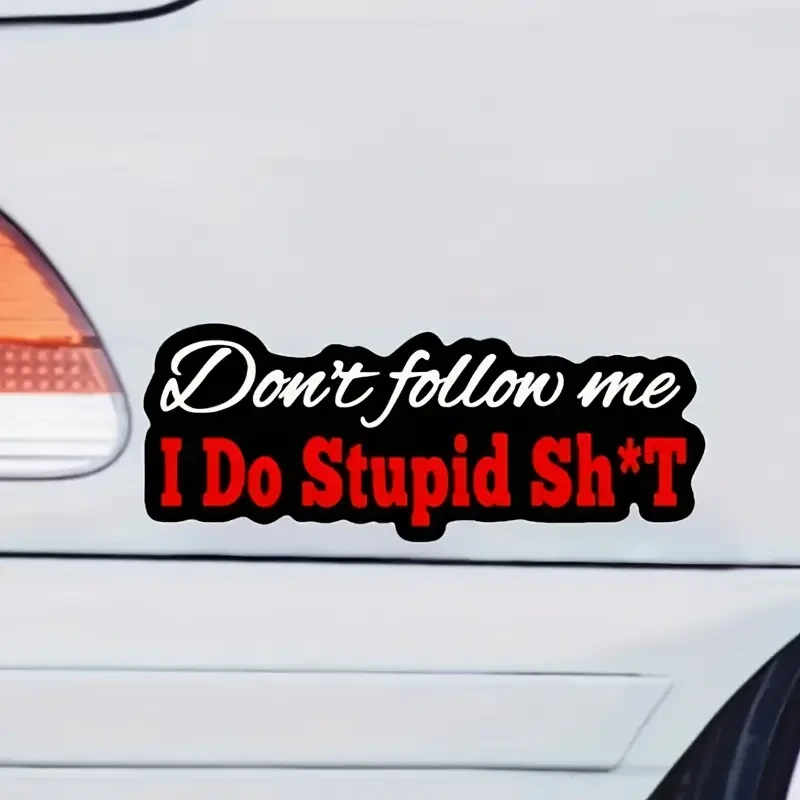 Bold "I DO STUPID SHIT" Cartoon Sticker