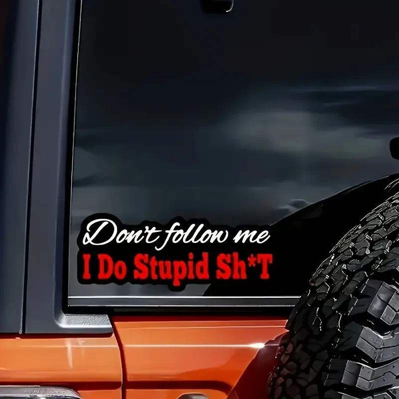 Bold "I DO STUPID SHIT" Cartoon Sticker