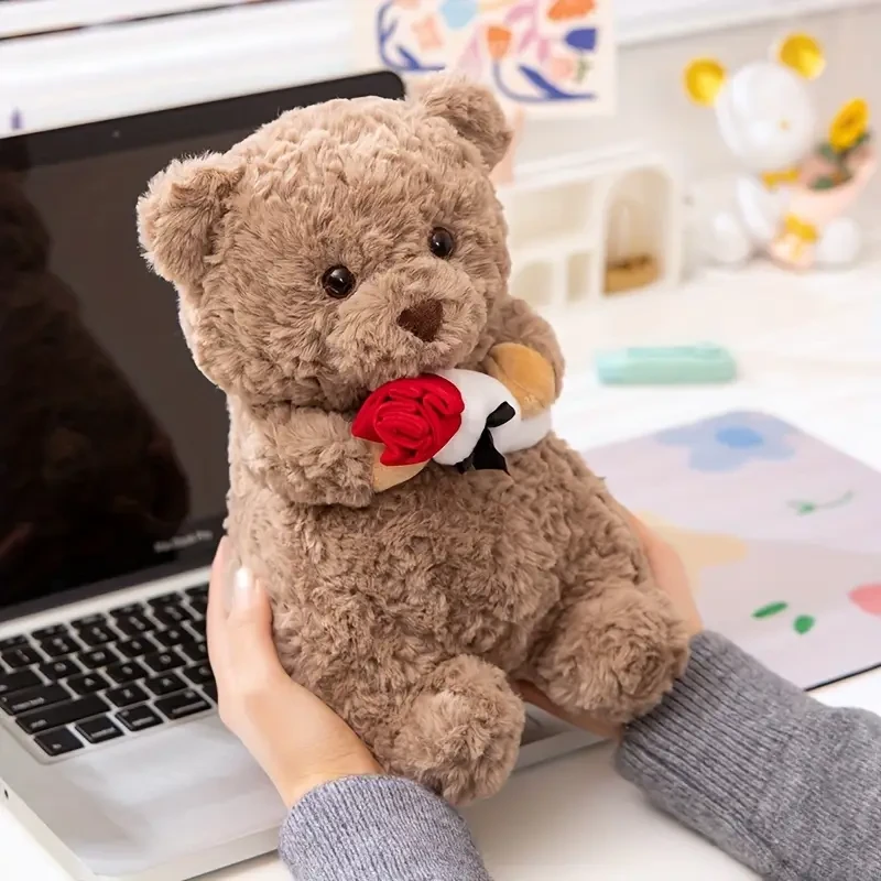 Cute Simulate Rose Teddy Bear
