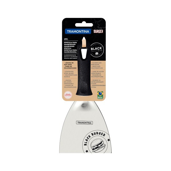 Churrasco Black Barbecue Burger Spatula 4", 11cm - Tramontina