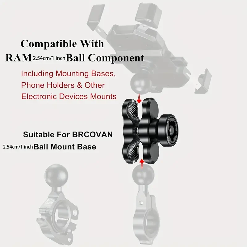 Secure Aluminum Alloy Double Socket Arm for RAM Mounts