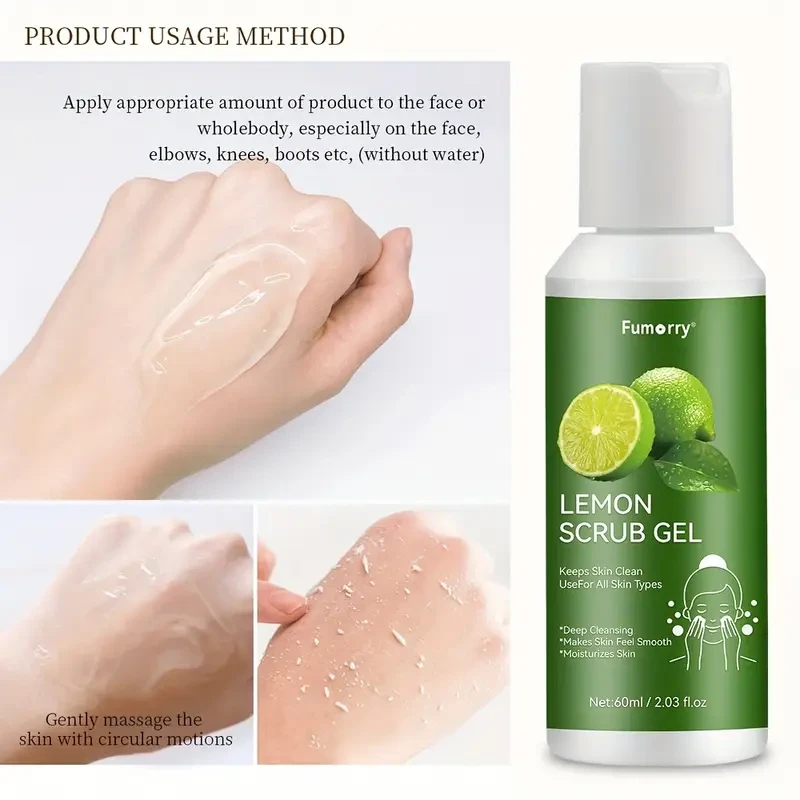 2-Pack Unisex Adult Lemon & Aloe Vera Moisturizing Scrub Gel