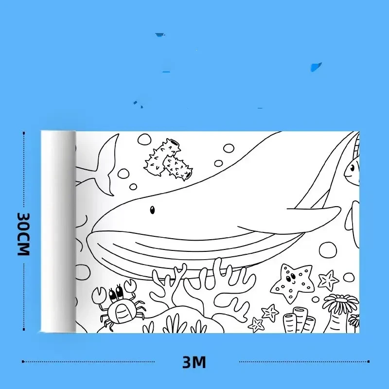 Children's colouring drawing roll sticker