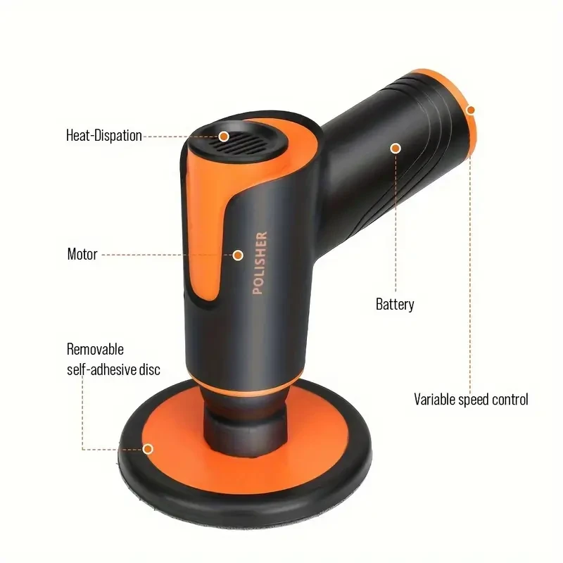 HOTU Portable 100W Wireless Car Waxing Polisher