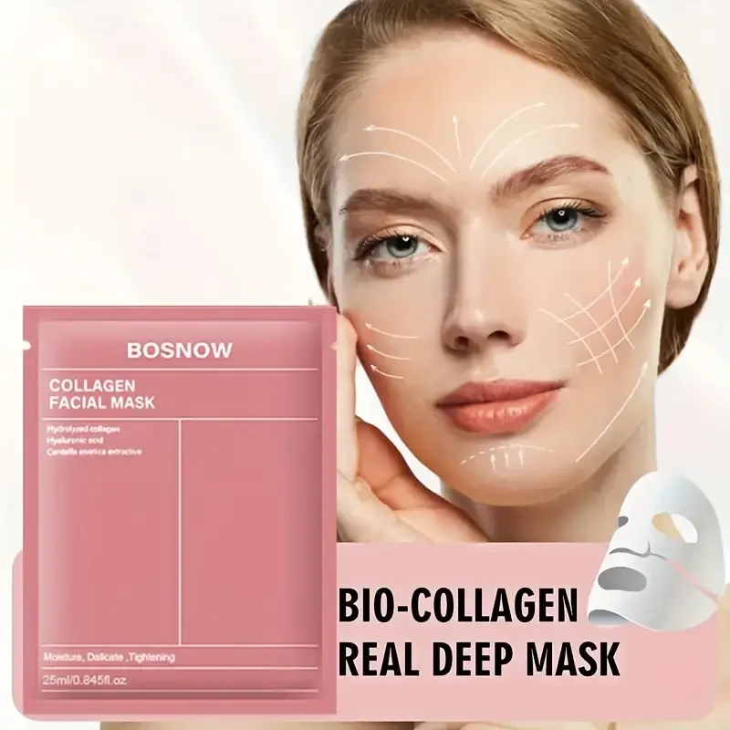 5pcs BOSNNOW Collagen White Face Masks