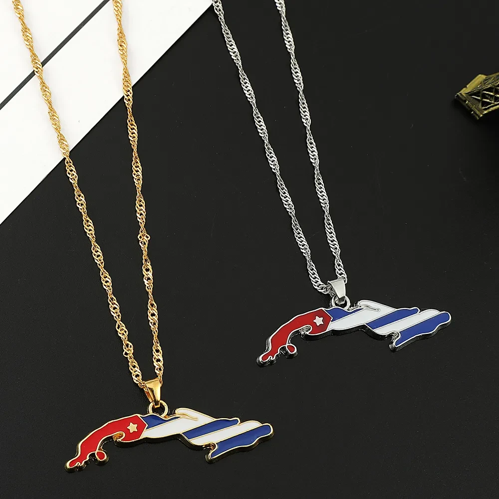 Creative Map Stainless Steel Necklace Pendant