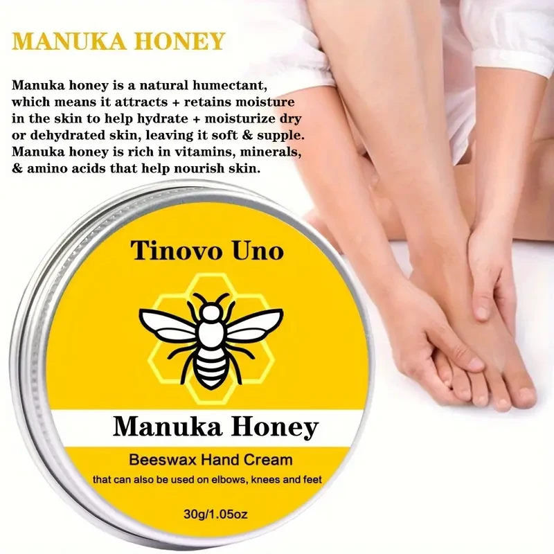 Tinovo Uno Manuka Honey Beeswax Hand Cream: 30g/1.05oz