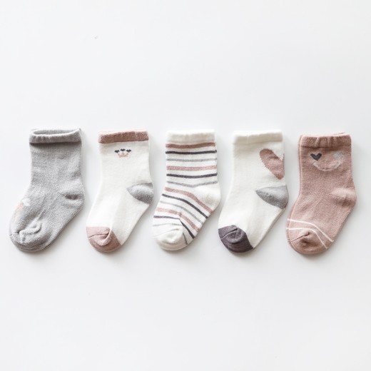 Cartoon Mid-calf Children's Socks Combed Cotton