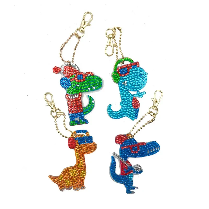 Keychain Shaped Diamond Drawing Cartoon