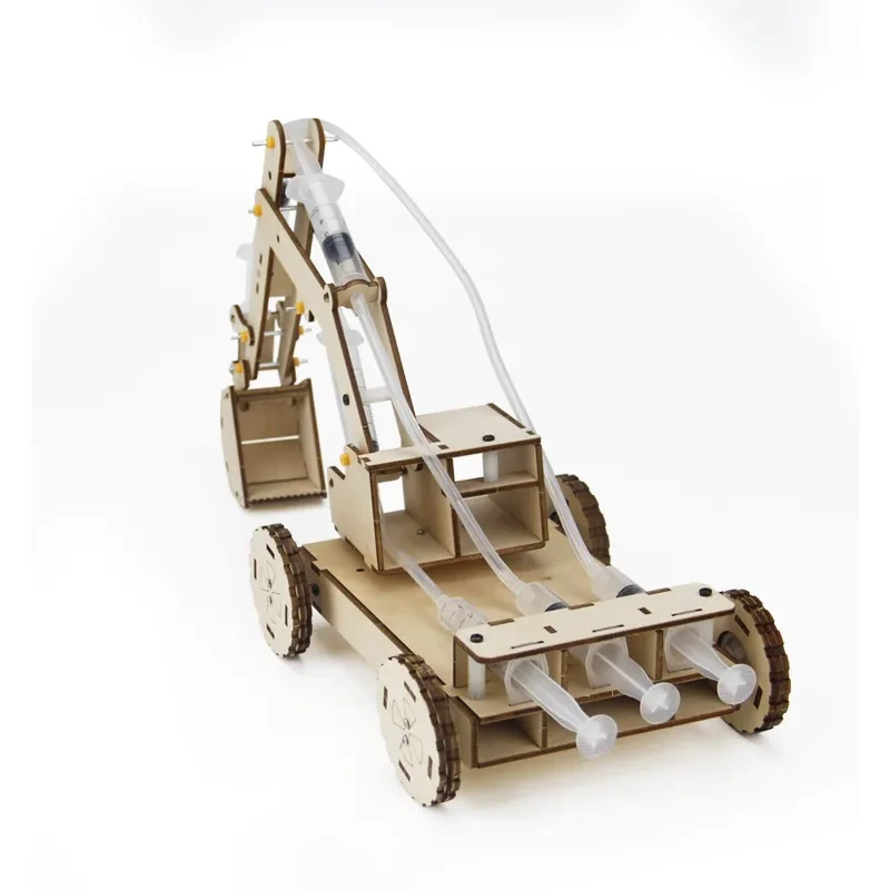 Wooden inserting excavator educational toy