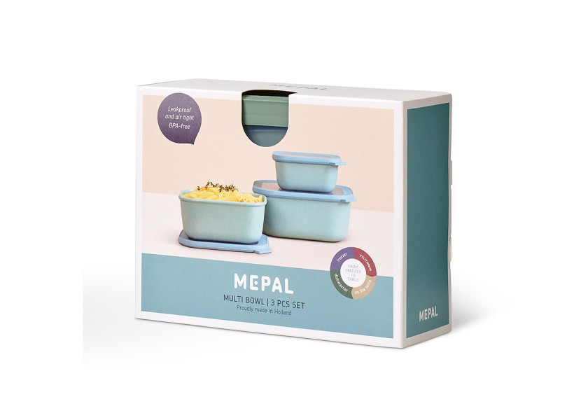 Cirqula Rectangle Large Set 3-Piece Nordic Sage - Mepal
