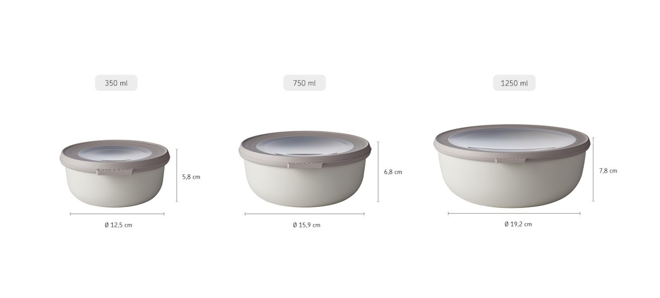 Cirqula Round 3-Piece Small Set Nordic White - Mepal