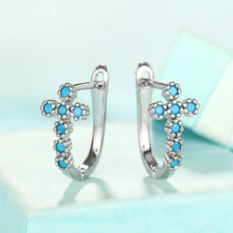 Geometric Cross Ear Clip Exquisite Matching Simple Female