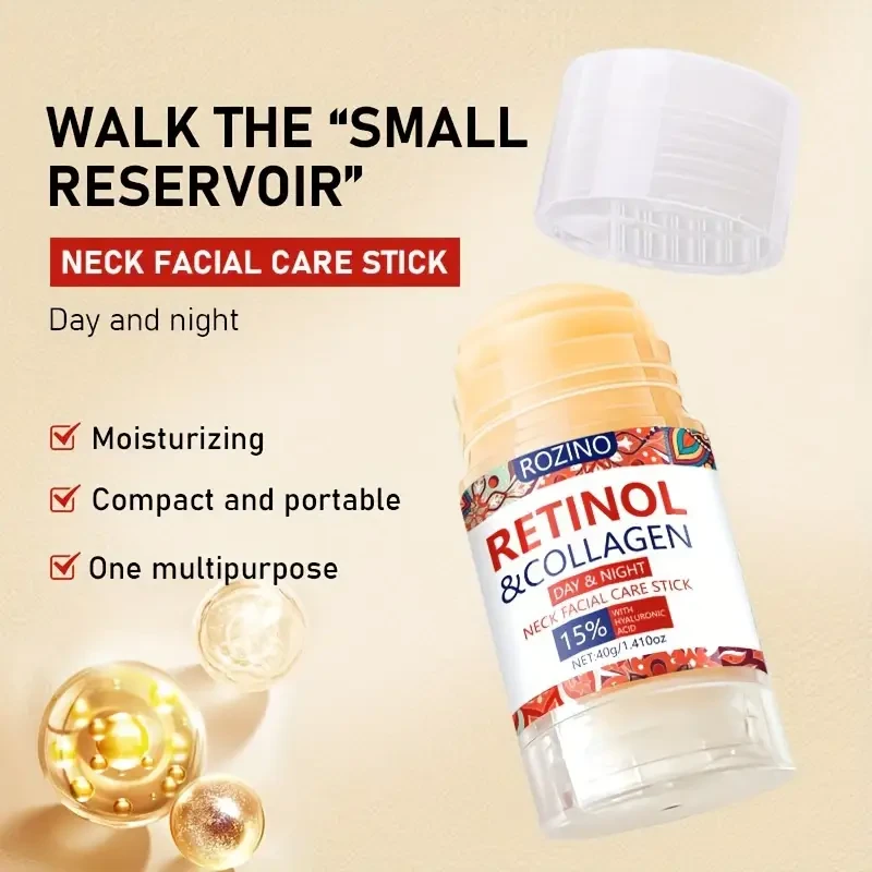 ROZINO 72h Long-Lasting Hydration Retinol & Collagen Facial Moisturizer Stick
