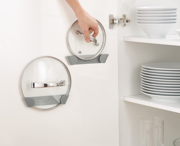 3pc Pan Lid Holders (Grey) - Joseph Joseph Duo