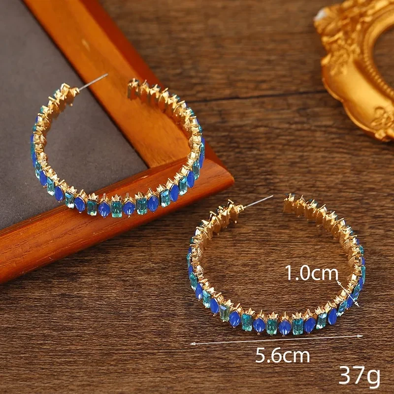 Rainbow Full Diamond Female Sexy Refined Wild Earrings
