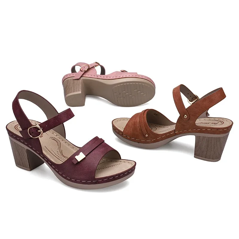 Women's Bohemian Thick Heel Sandals