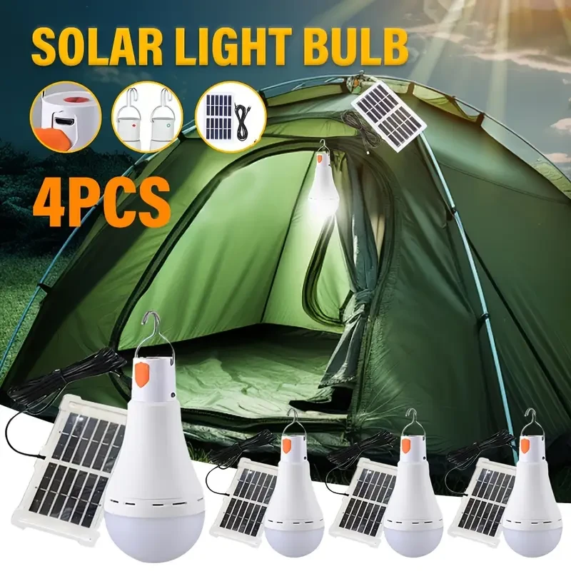 4pcs GoldenCentury Solar LED Bulbs