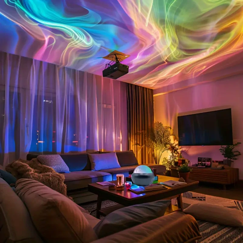 1pc USB-Powered Aurora and Starry Sky Projector