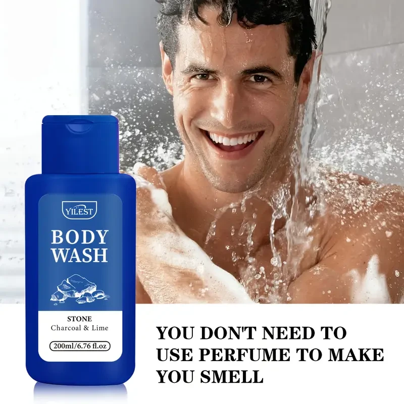 YILEST Mint & Sea Salt Hydrating Body Wash for Men