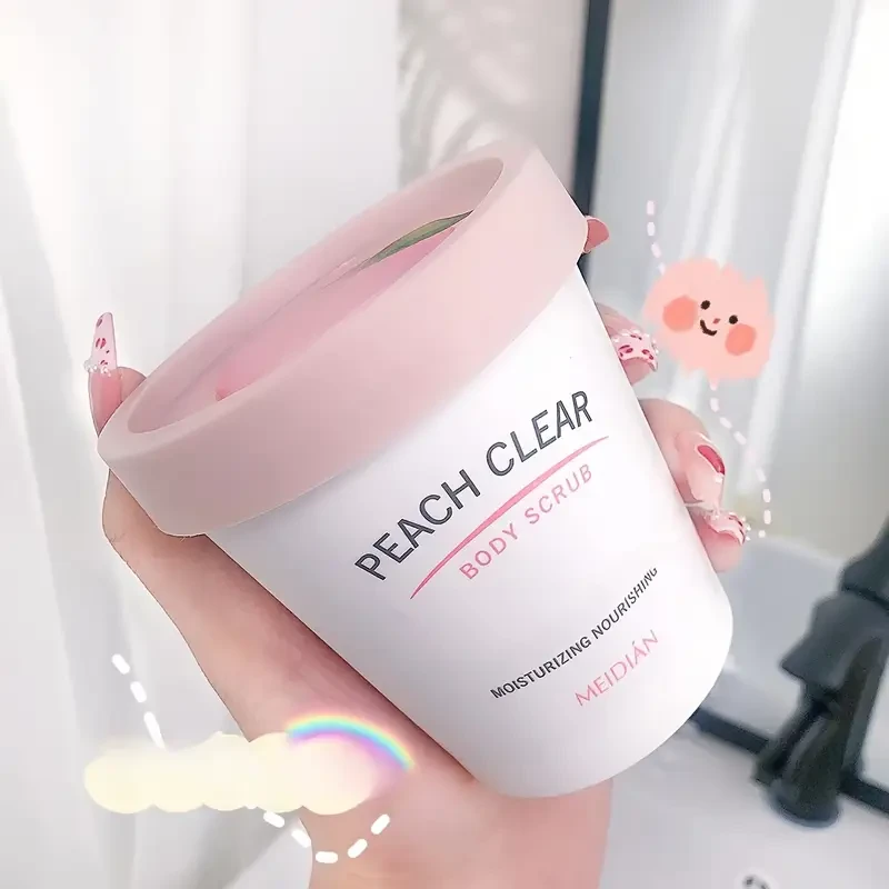 Hypoallergenic Peach Clear Exfoliating Body Scrub