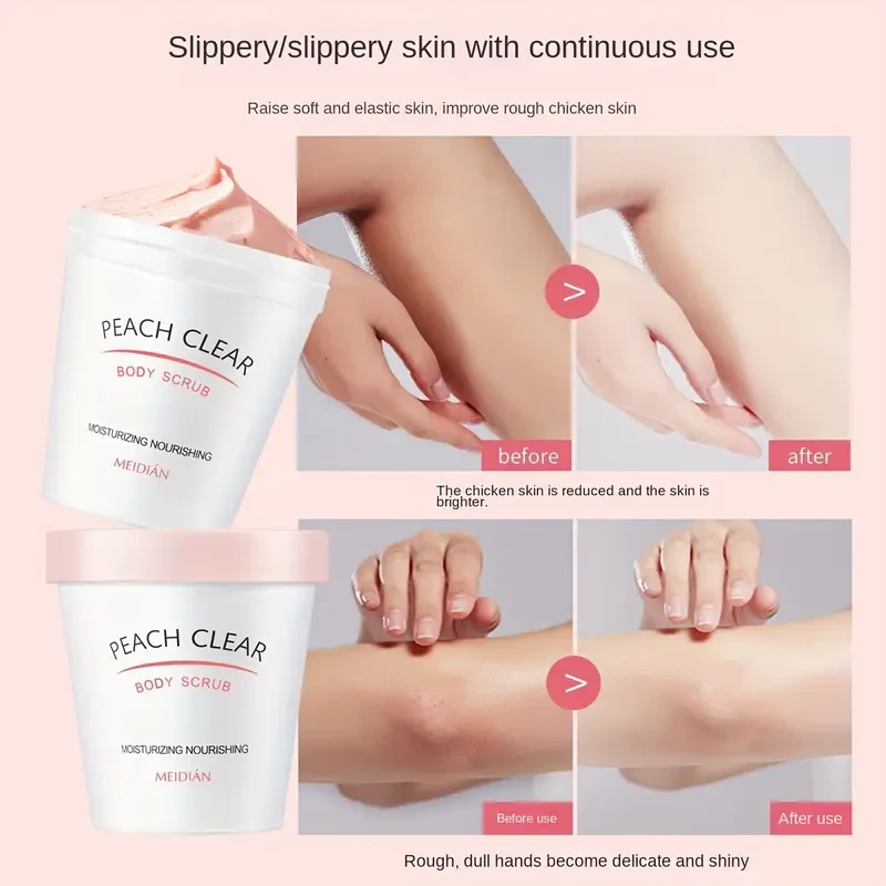 Hypoallergenic Peach Clear Exfoliating Body Scrub