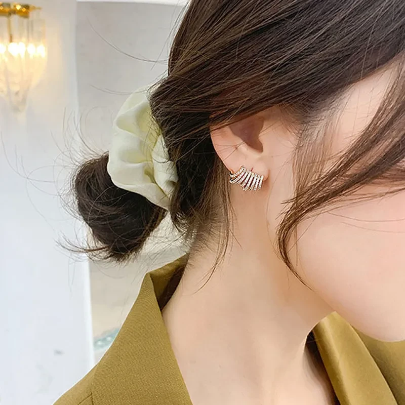 Sterling Silver Needle High-grade Commuter Graceful Online Influencer All-match Ear Studs