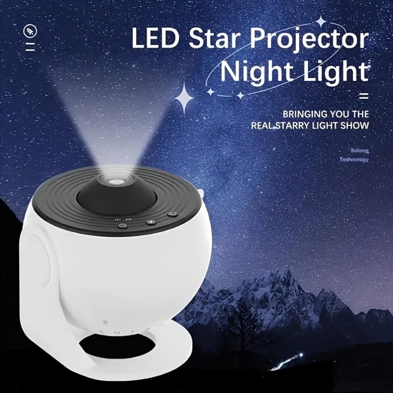 Star Projector Lamp with 13 Films  Creative LED Starry Sky Night Light, Tabletop Indoor Dynamic Galaxy Projector, Touchpad Controlled, USB Powered, Non-Waterproof, for Home Atmosphere Decor