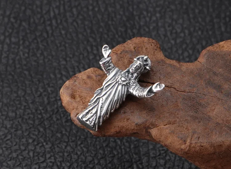 Sterling Silver Vintage Distressed Jesus Pendant