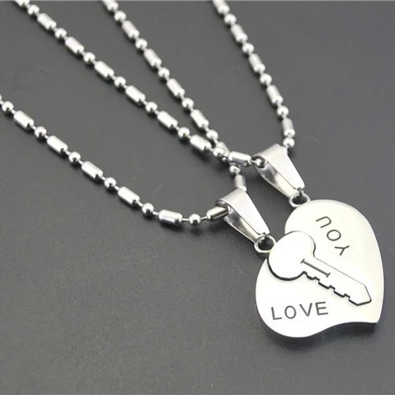 Couple necklace female student simple pendant