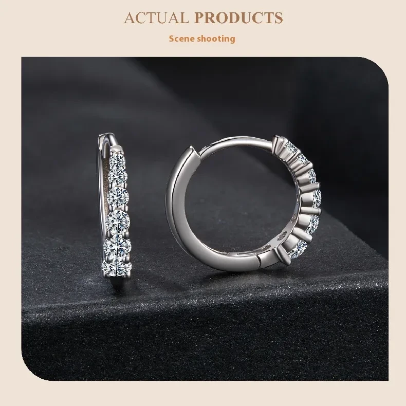 Classic Shining Moissanite Ear Clip