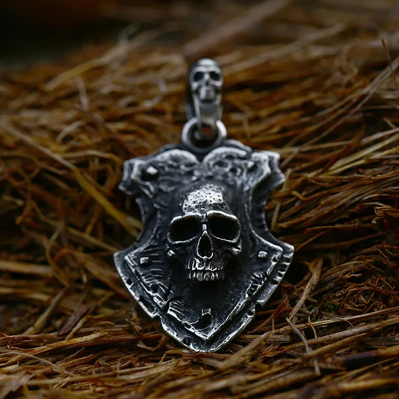 Men's Punk Skull Titanium Steel Pendant