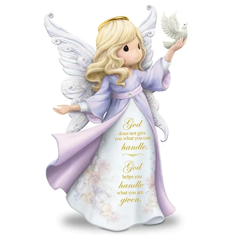 Peace Dove Angel Wings Girl Pendant