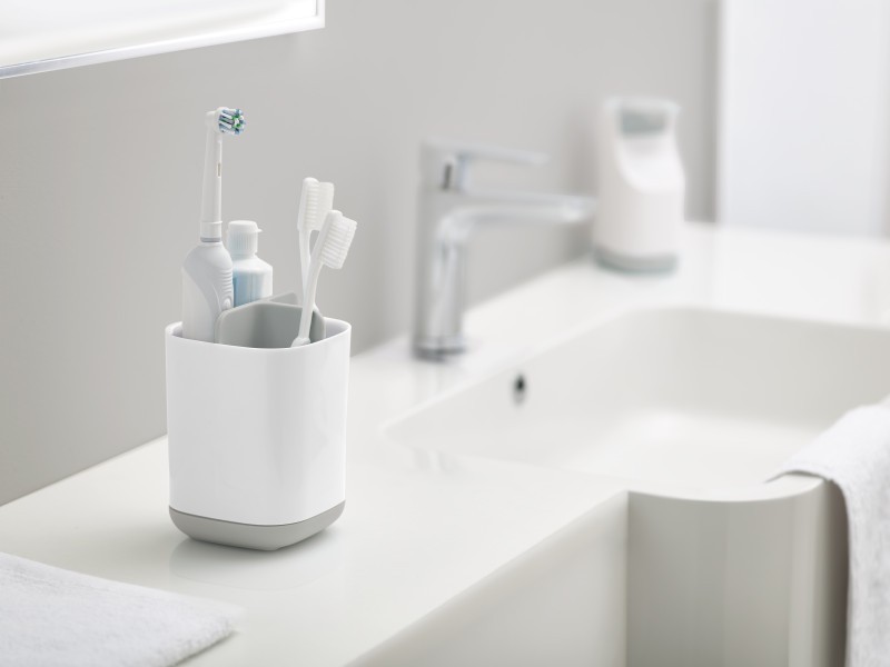 EasyStore Toothbrush Caddy - Grey - Joseph Joseph