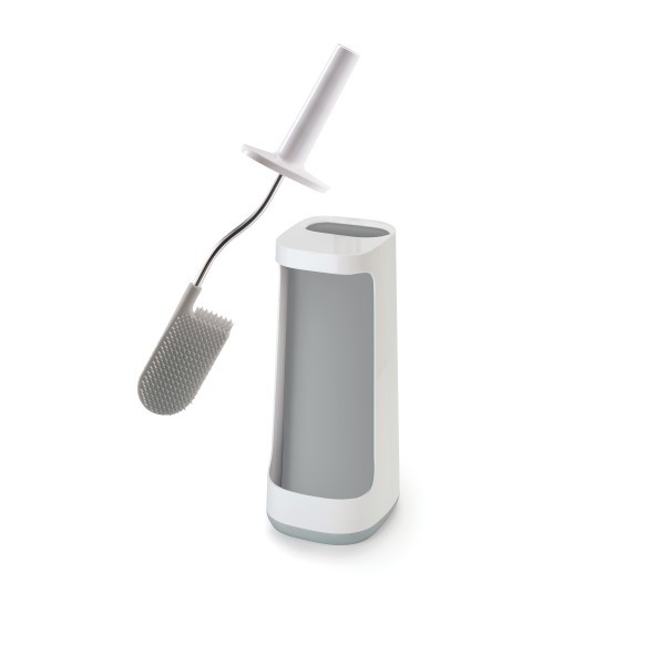 Flex Silicone Toilet Brush With Storage - White - Joseph Joseph