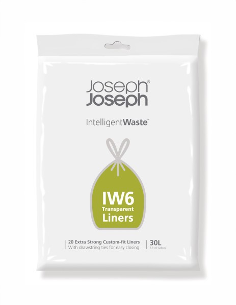 IW6 30L Clear Liners 20 Pack - Joseph Joseph