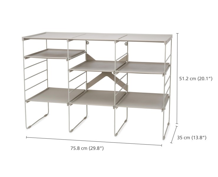 Level Plus Adjustable Shoe Rack - Triple - Joseph Joseph