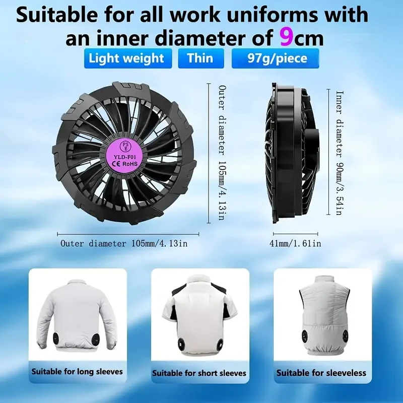 20000mAh Air conditioning work clothes Fan Battery Pack accessories