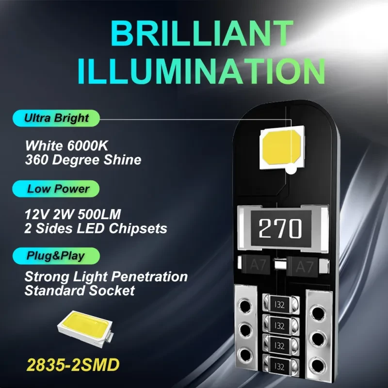 LED Car Light T10 W5W Width Lamp