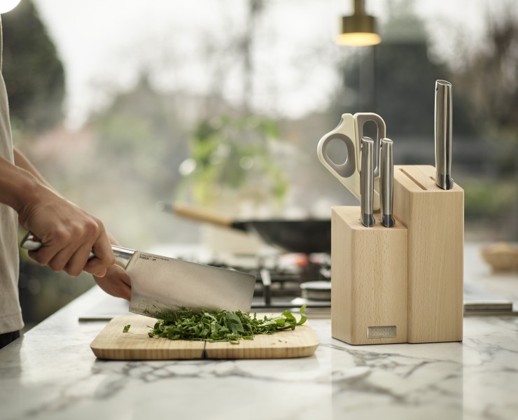 Elevate Fusion 5pc Knife & Scissor Block - Joseph Joseph