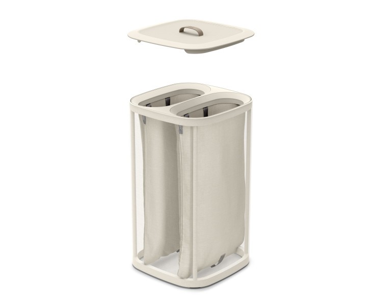 Tota 60L Laundry Separation Basket - Ecru - Joseph Joseph