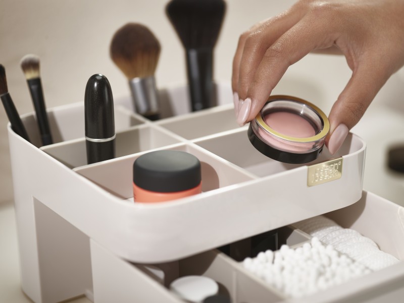 Viva Cosmetic Organiser with Drawer - Shell  - Joseph Joseph