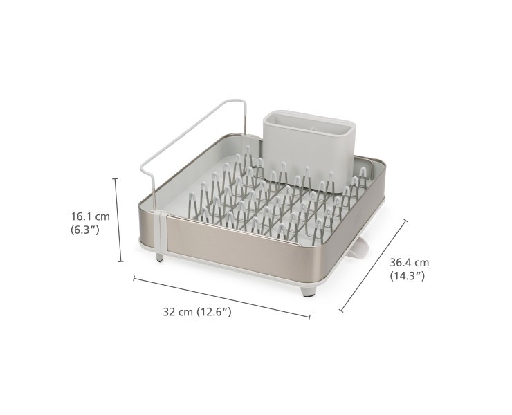 Extend Dish Rack Stainless Steel - Stone - Joseph Joseph