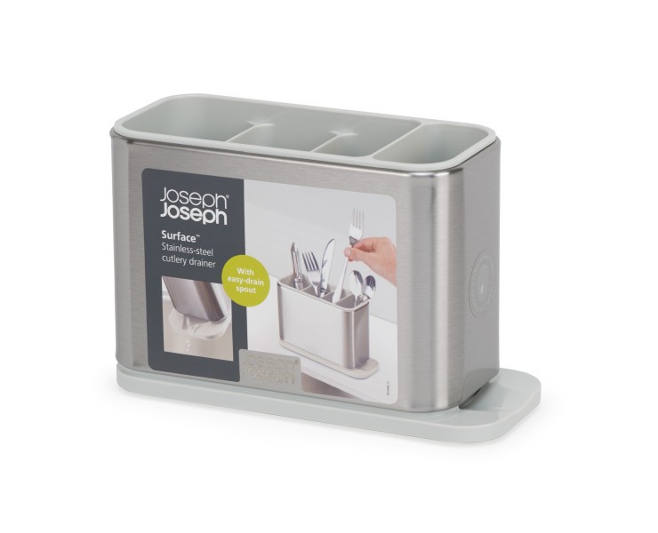 Surface Cutlery Drainer Stainless Steel - Stone - Joseph Joseph