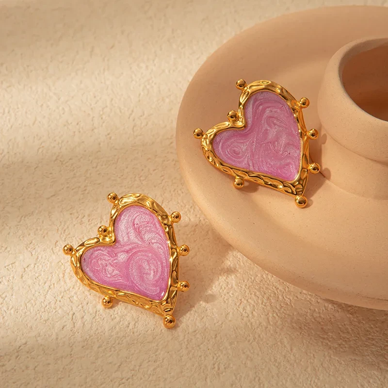 Sweet Magic Purple Love Stainless Steel Retro
