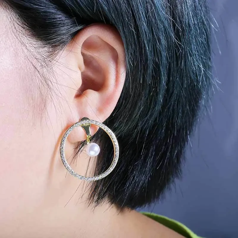 Trendy Earrings Creative Geometric Ring