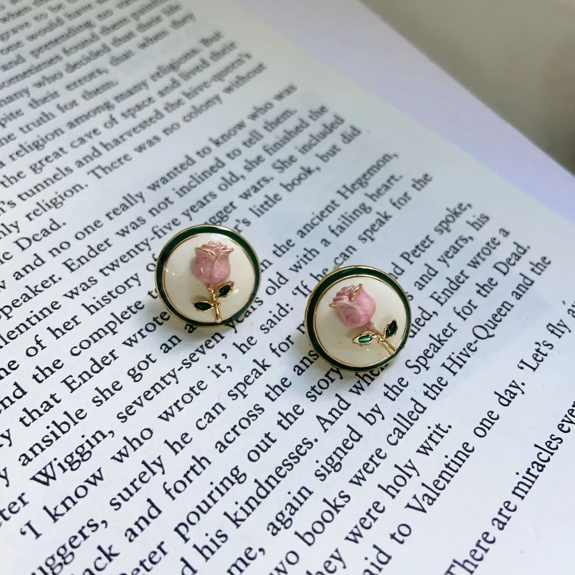 Vintage Rose Stud Earrings For Women Trendy Earrings