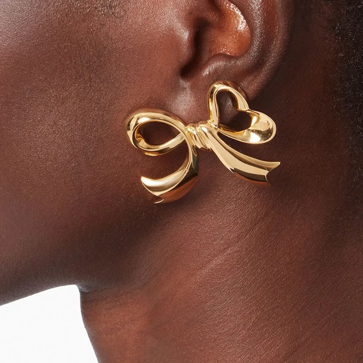 Carissa Gold Bowtie Earrings