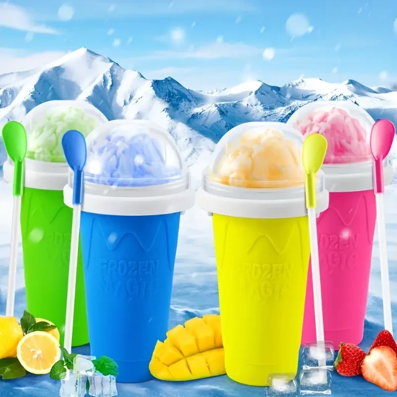 Homemade Smoothie & Ice Cream Squeeze Cup - Portable Frozen Magic Cup