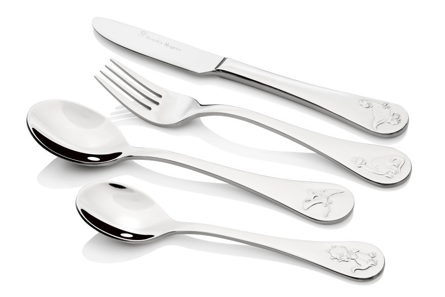 Children's Cutlery 4 Piece Set - Dinosaurs  - Stanley Rogers